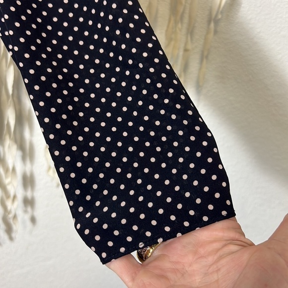 Rebecca Taylor Navy Polka Dot Sweater Size M - Picture 6 of 10